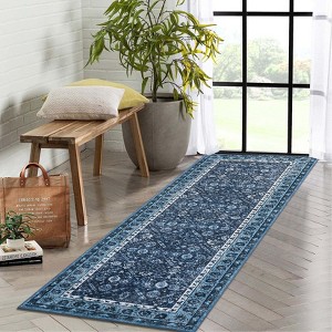 COZONY Vintage Distressed Area Rug, Washable Low Pile Living Room Carpet with Non Slip Backing for Bedroom Home Decor - 1 of 4