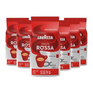 Lavazza Qualità Rossa Whole Bean Coffee, Medium Roast, Arabica and Robusta Blend, 2.2 lb Bag (Pack of 6) - 1 of 4