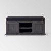 Cantebella Modern Storage Bench Dark Gray/Black - Christopher Knight Home: Acacia Wood, Comfy Cushion, No Assembly Required - 2 of 4