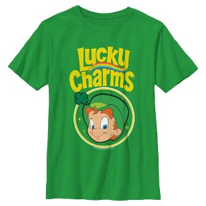 Boy's Lucky Charms St. Patrick's Day Leprechaun Logo T-Shirt - 1 of 4