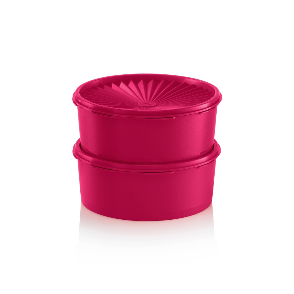 Photos - Food Container Tupperware Heritage 2pk 7.5c Plastic Cookie Canisters Pink 