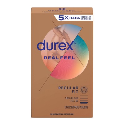 Durex RealFeel Non-Latex Lubricated Condoms - 10ct