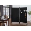 Proman Galaxy II Room Divider (2 Panels, 24" Each) with Rack – Includes Bins, Hooks, Trays & Wire Nets – Black, Indoor/Outdoor Use - 2 of 4