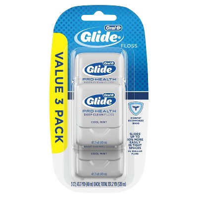 Oral-B Glide Pro-Health Deep Clean Dental Floss Cool Mint 40M - 3pk