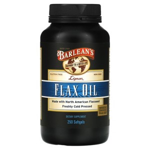 Barlean's Lignan Flax Oil, 250 Softgels - 1 of 2