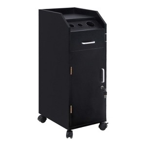 Karl Home Salon Trolley Storage Cart Beauty Hair Dryer Holder Black - 1 of 4
