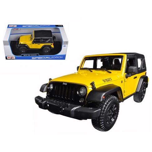 2014 Jeep Wrangler Willys Yellow 1/18 Diecast Model Car By Maisto : Target