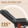 Modern RV Recliner Chair, PU Leather Swivel Recliner Armchair with Footrest for Living Room - 4 of 4