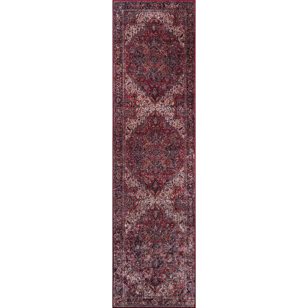 Photos - Area Rug Momeni 2'3"x8' Karachi Alai Runner Rug Burgundy  