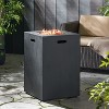 19.5 Inch Square Outdoor Fire Column with 30,000 BTU and Built In Propane Tank - 4 of 4