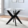 Amalie Round Dining Table Black - Steve Silver Co.: 48" Glass Top, Rubberwood Base, Seats 6 - 2 of 4