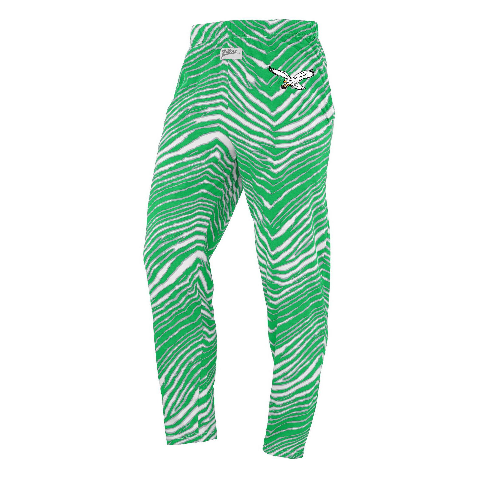 NFL Philadelphia Eagles Zubaz Men's Zebra Screen Print Pants