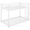 NicBex Full Over Full/Twin Over Twin Metal Bunk Bed with Fence,Versatile Loft Bed with Low Bunk Design and Ladder for Bedroom,Black/White/Silver - 4 of 4