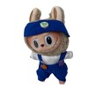 Blue Overalls Outfit with White Shirt and Visor for 17.5 Inch Labubu Dolls - 2 of 4