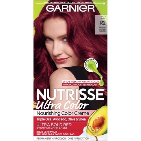 Garnier Nutrisse Ultra Color Nourishing Color Creme - R2 Medium Intense  Auburn : Target