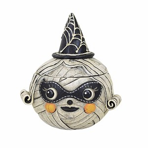 Johanna Parker 4.75 In Mumma Mia Container Halloween Black Hat Mask Figurines - 1 of 3