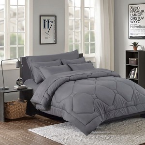 Ultra-Soft 8 Pcs Bedding Set - All Season Comforter Set with Sheets, Bed-in-a-Bag for Cozy Bedroom & Guest Room - 1 of 4