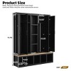 Farmhouse 4-in-1 Hall Tree with Bench & 6 Hooks, 62.9" Mudroom Organizer with Shoe Cabinet & Open Storage-3irtyhousy - 4 of 4