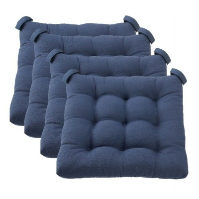 Textured Chair Seat Pad (Chair Cushion) 4-Piece Set, 15.5" x 16"