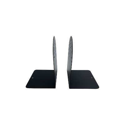 Huron Steel Book Ends 7.25"H Black (HASZ0095)