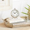 Stainless Steel Clock with Ring Top Silver - Olivia & May - 2 of 4