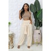 Slickblue Women's High-Waisted Stretch Pants, Elastic Waist, Pockets, Cuffed Bottoms, Color Options, Size S-L - 3 of 4