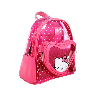 Hello Kitty Heart 10" Pink Polka Dot Women's Mini Backpack - image 2