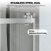Acekool Frameless Sliding Shower Door, 8mm Easy clean Glass, Brushed - 4 of 4