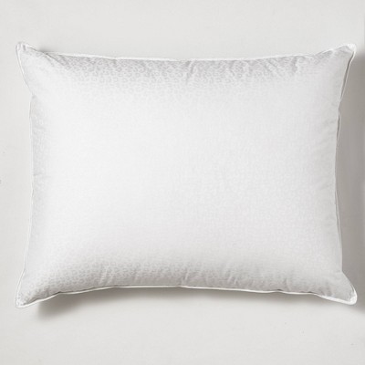 Standard White Down Leopard Jacquard Pillow with 300 Thread Count