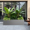 Lirago 36" Modern Large Rectangular Outdoor Metal Planter Box Galvanized Garden Box with Mixed Greenery for Patio Garden Decor Gray - 3 of 4