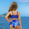 Girls' Ruffle Bikini Set with Tropical Print - Cupshe - 4 of 4