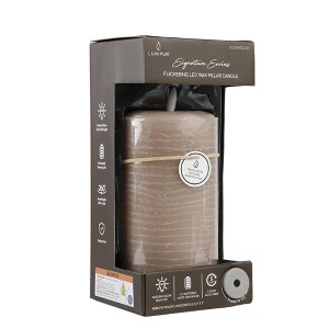 LumiPur 3.5"x7" Signature Collection Flickering Flameless LED Wax Pillar Candle Mushroom - 1 of 4