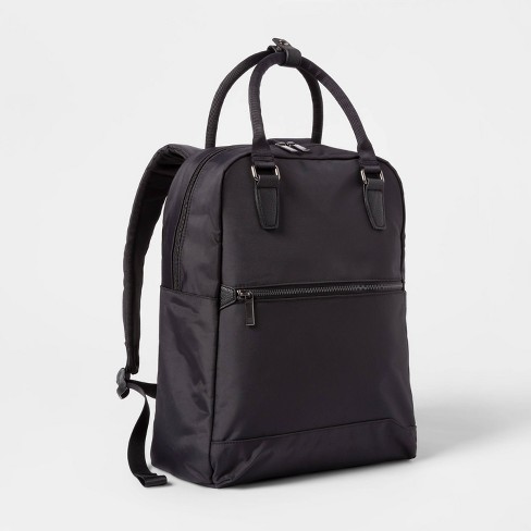 Signature Commuter Backpack Black Open Story