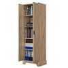 CAVINAS 5-Tier Bathroom Storage Shelf with 2 Doors,Matte Finish FreeStanding Tall Cabinets with Adjustable Shelves for Bathroom,MDF Board - 2 of 4