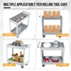 2 Tray Tool Cart, 400 LBS Capacity Rolling Tool Carts On Wheels, Heavy Duty Utility Cart with Pegboard, Mechanic Tool Storage Cart for Garage - 2 of 4