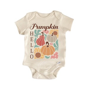 Hello Pumpkin Fall Newborn Baby Onesie® Bodysuit GS1 - 1 of 4