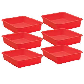 Teacher Created Resources® Red Large Plastic Letter Tray, Pack of 6