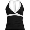 Lands' End Women's Texture V-neck Halter Tankini Swimsuit Top - 3 of 3