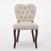 DOMETOUR Fabric Dining Chair Vintage Tufted Upholstered Set of 2 - 2 of 4