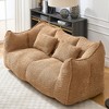 Oversized 2-Person Chenille Beanbag Chair sofa with High-Resilience Foam Core, Soft Lounge Recliner for Gaming, Reading & TV - 4 of 4