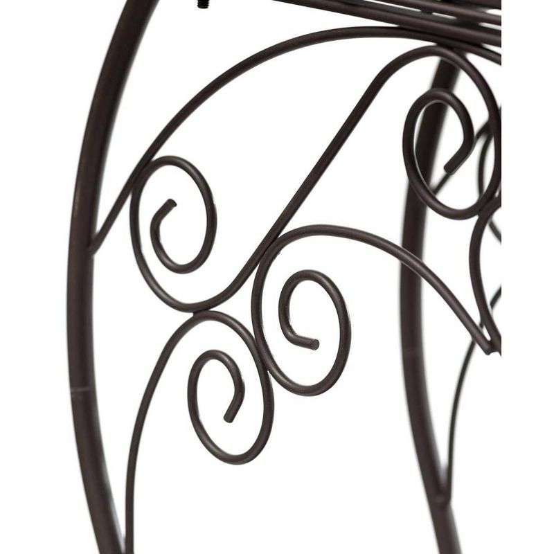 Plow & Hearth Two-Shelf Cast Iron Plant Stand with Birds, 5 of 7