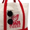 University of West Alabama Primary Logo Canvas Tote Bag With External Pocket, Reusable Shoulder Bag for Shopping, School, Beach - 2 of 4