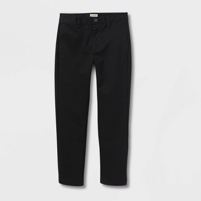 Boys' Straight Fit Uniform Chino Pants - Cat & Jack™ Black