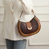 MKF Collection Jain Women’s Luxe Croc-Embossed Half Moon Shoulder Bag by Mia K - 3 of 4