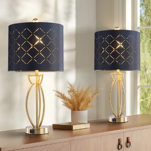 Maxax 24.6'' Traditional Gold Metal Table Lamp With Usb For Living Room/Bedroom - 1 of 4