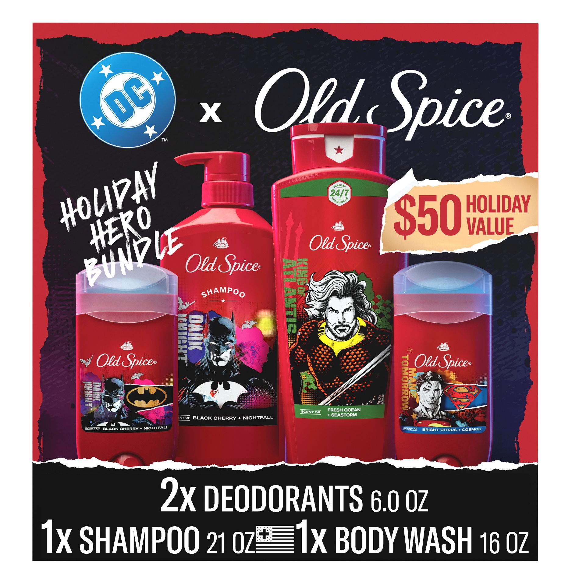 Old Spice Holiday DC Bath and Body Gift Set - 15.9oz