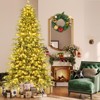 Tangkula Pre-Lit Artificial Christmas Tree Hinged Full Xmas Tree w/ PVC & Soft TPE Branch Tips - 2 of 4