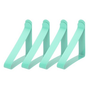 Unique Bargains Stainless Steel Windproof Anti-Rust Tablecloth Clips 4 Pcs - 1 of 4