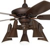 52" Casa Vieja Retro Indoor Ceiling Fan with Light Kit LED Dimmable Remote Oil Rubbed Bronze Adjustable 5-Light for Living Room Kitchen - 3 of 4