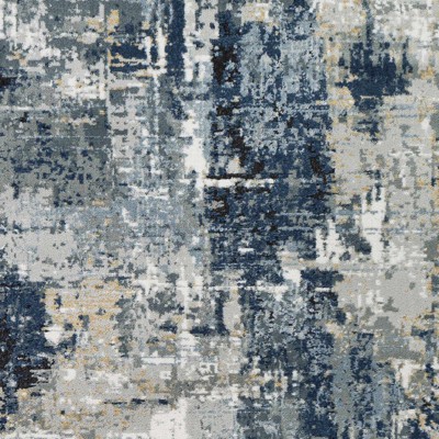 Hauteloom Campsall Blue Abstract Rug